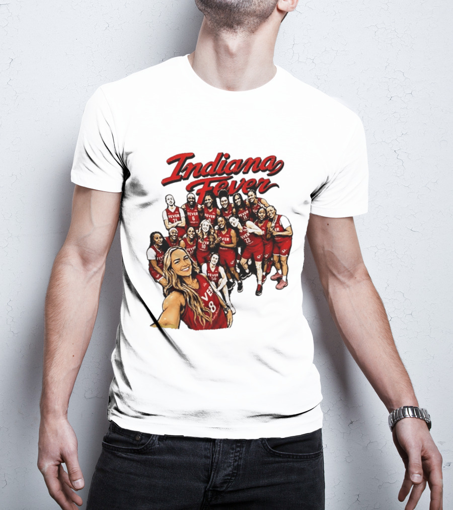 Indiana Fever Team Selfie Caitlin Clark Sophie Cunningham T-Shirt