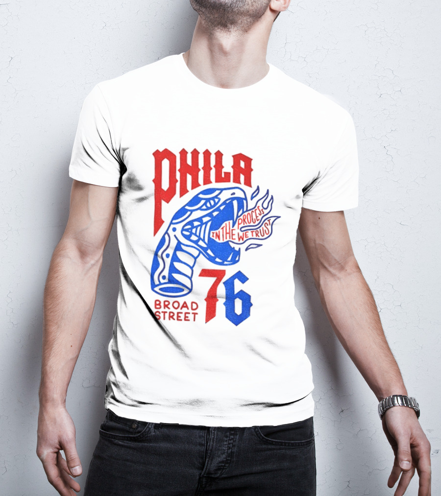 Phila 76 Broad Street In The Process We Trust Serpent T-Shirt
