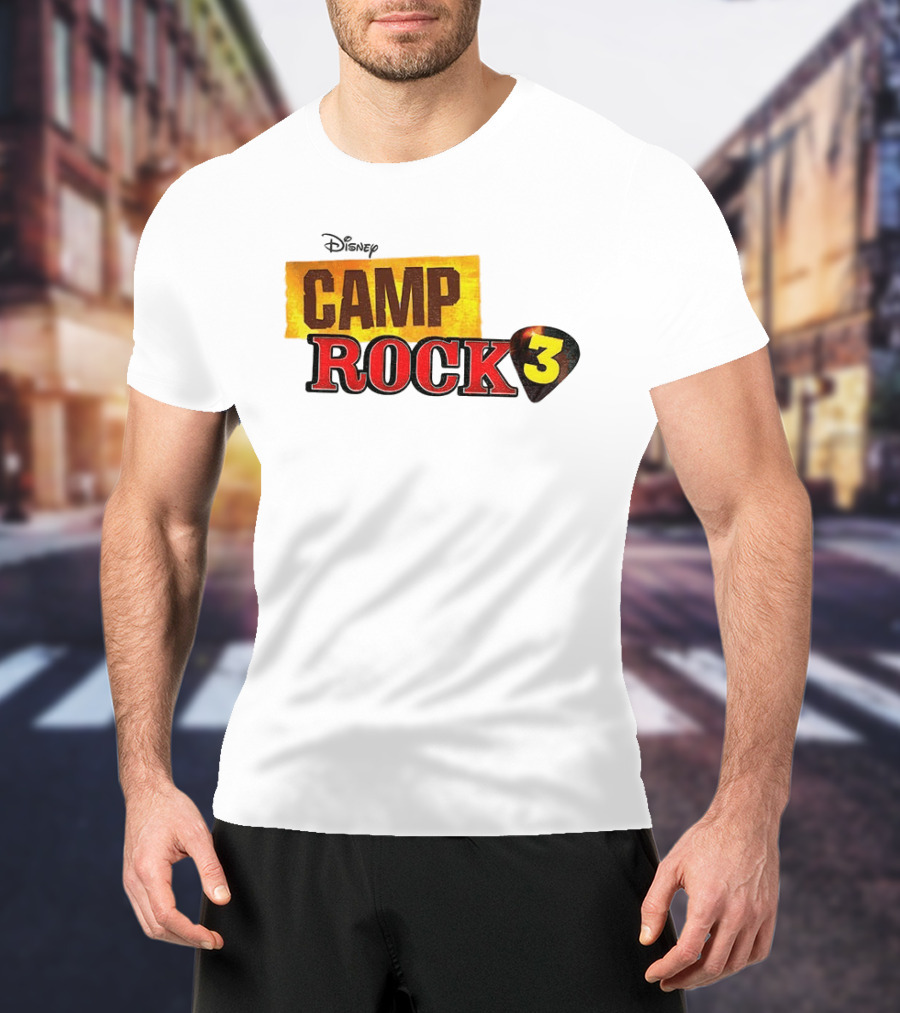 Disney Camp Rock 3 Logo And Guitar Pick T-Shirt