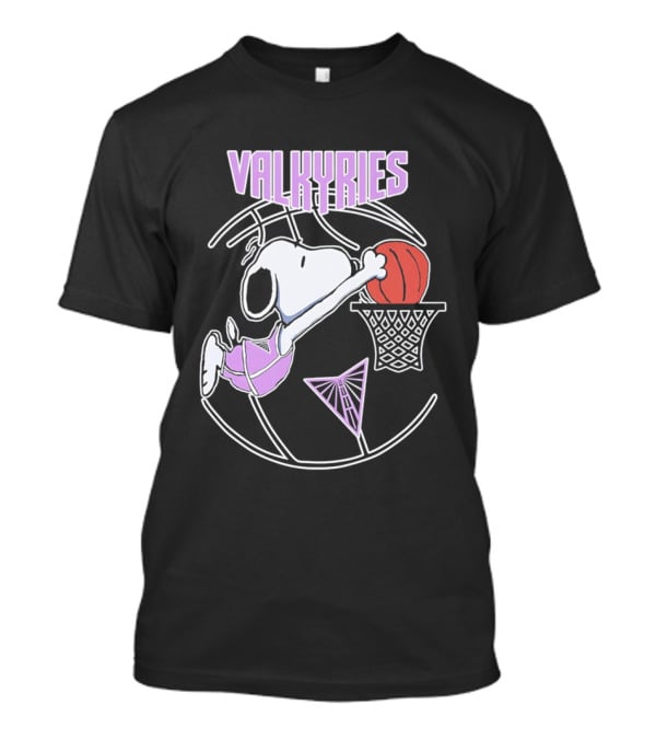 Valkyries Snoopy Basketball Slam Dunk T-Shirt