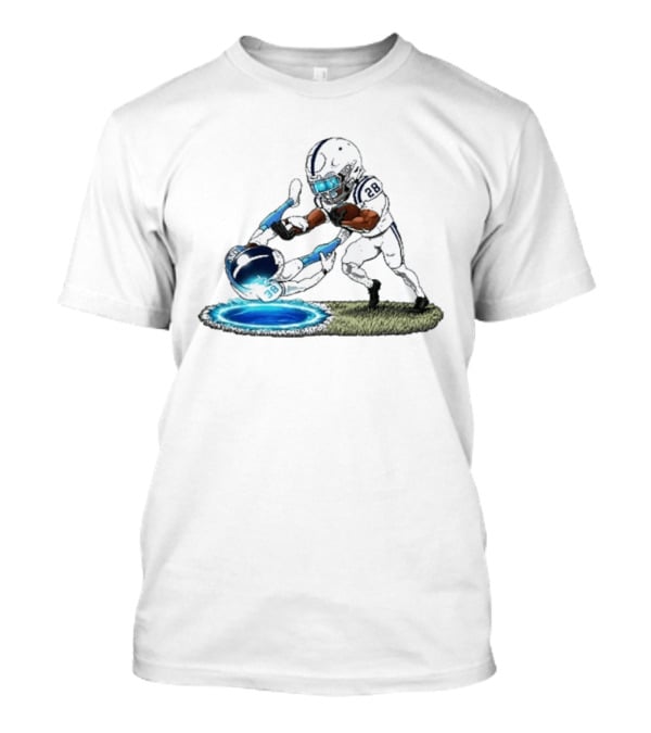 Jonathan Taylor Indianapolis Colts 28 Football Caricature T-Shirt