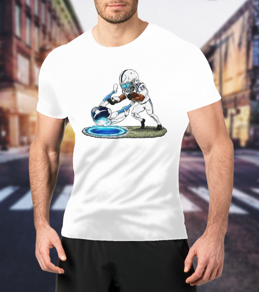 Jonathan Taylor Indianapolis Colts 28 Football Caricature T-Shirt
