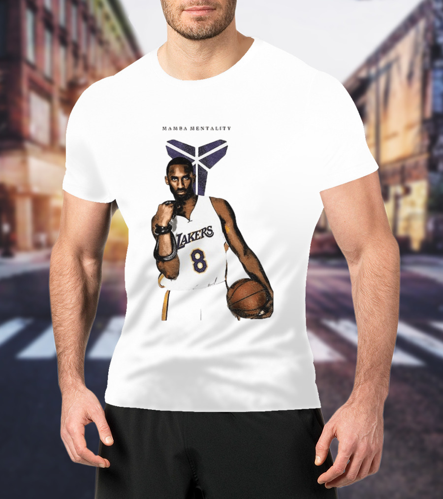 Kobe Bryant Mamba Mentality Los Angeles Lakers 8 Basketball Player T-Shirt