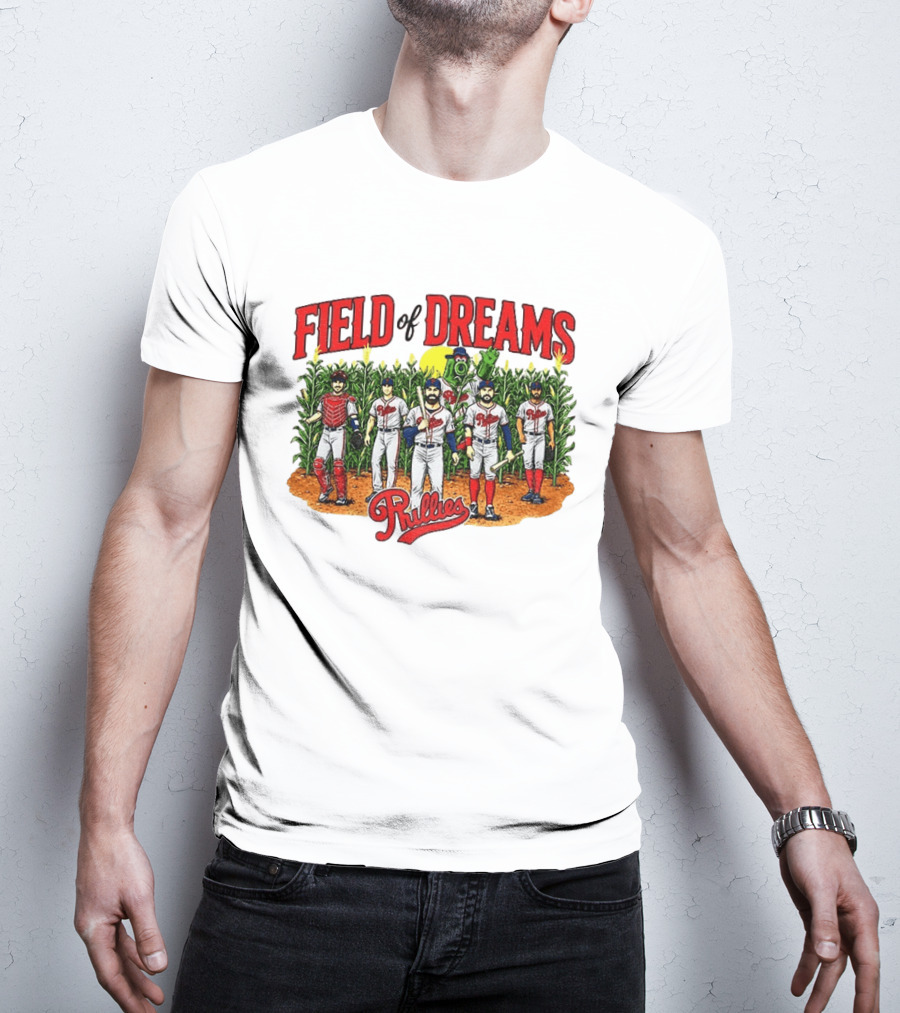 MLB Phillies Field Of Dreams 2026 Dyersville Iowa Cornfield Event T-Shirt