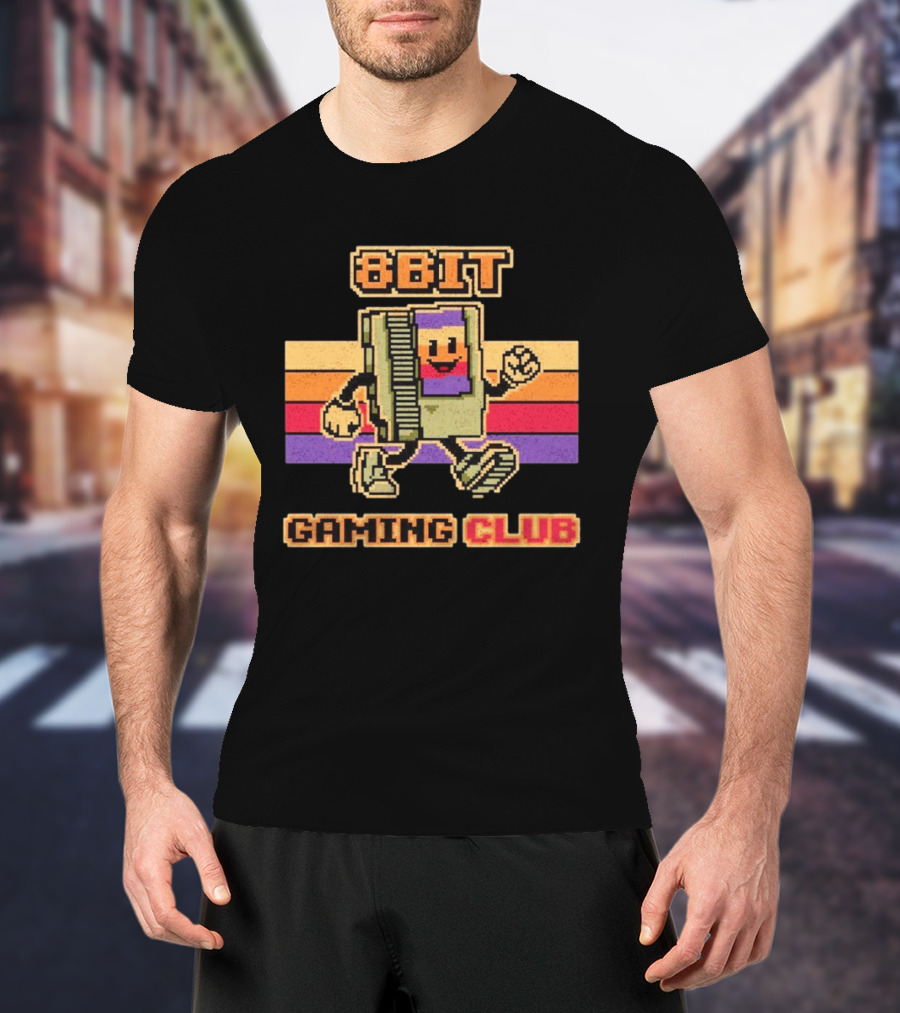 8bit Gaming Club Pixel Cartridge Retro Gamer T-Shirt