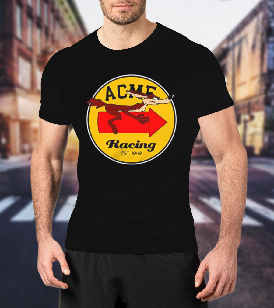 Acme Racing Wile E. Coyote Rocket Est 1949 Retro Cartoon T-Shirt