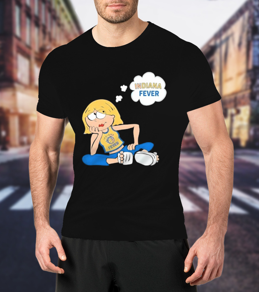 WNBA Indiana Fever Blonde Girl Cartoon Thought Bubble T-Shirt