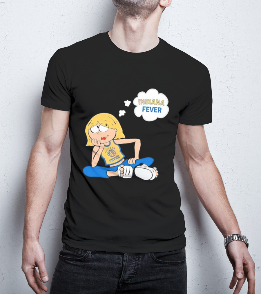 WNBA Indiana Fever Blonde Girl Cartoon Thought Bubble T-Shirt