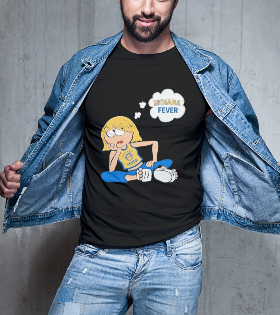 WNBA Indiana Fever Blonde Girl Cartoon Thought Bubble T-Shirt