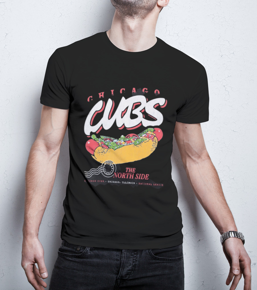 Chicago Cubs The North Side Hot Dog Chicago Illinois National League T-Shirt