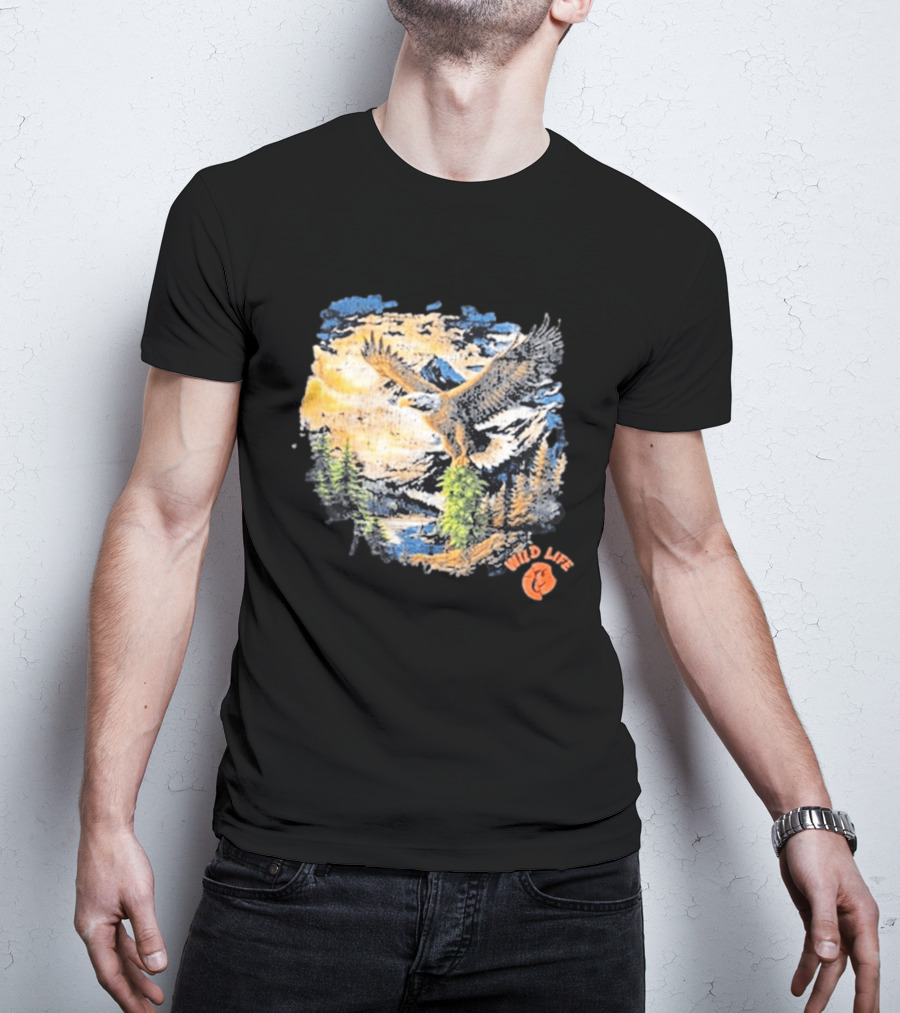 Cookies X Wildlife Soaring Eagle Mountain Scene T-Shirt