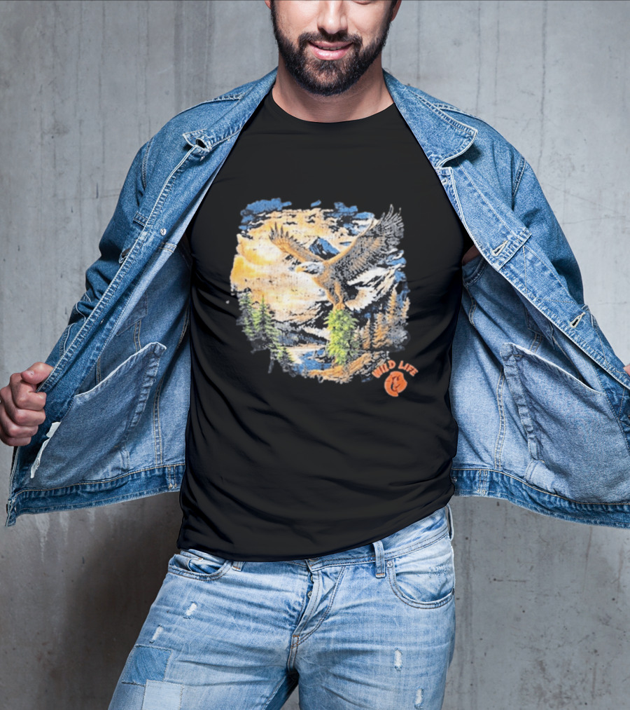 Cookies X Wildlife Soaring Eagle Mountain Scene T-Shirt