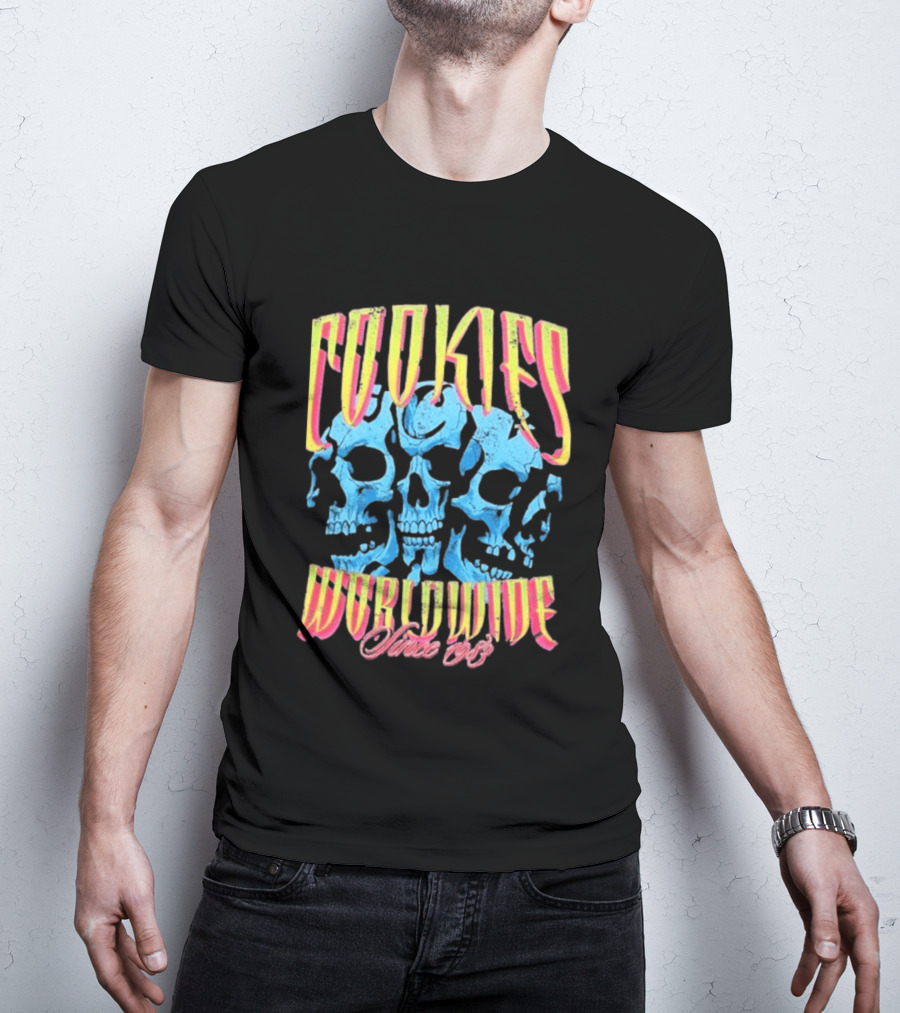 Cookies Worldwide Shattered Skulls Since 1989 T-Shirt