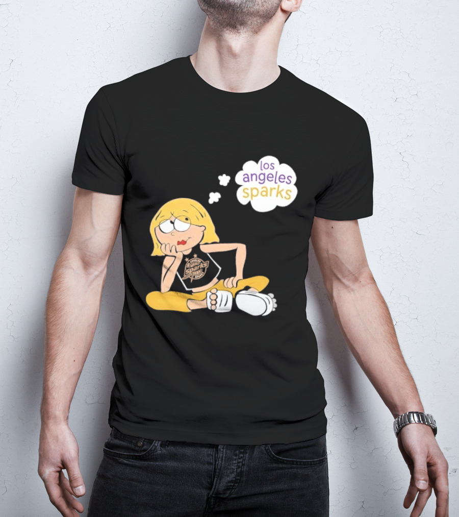 Los Angeles Sparks WNBA Blonde Girl With Astronaut Thought Bubble T-Shirt