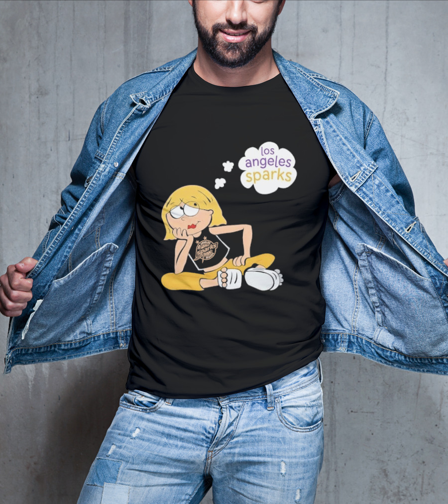 Los Angeles Sparks WNBA Blonde Girl With Astronaut Thought Bubble T-Shirt