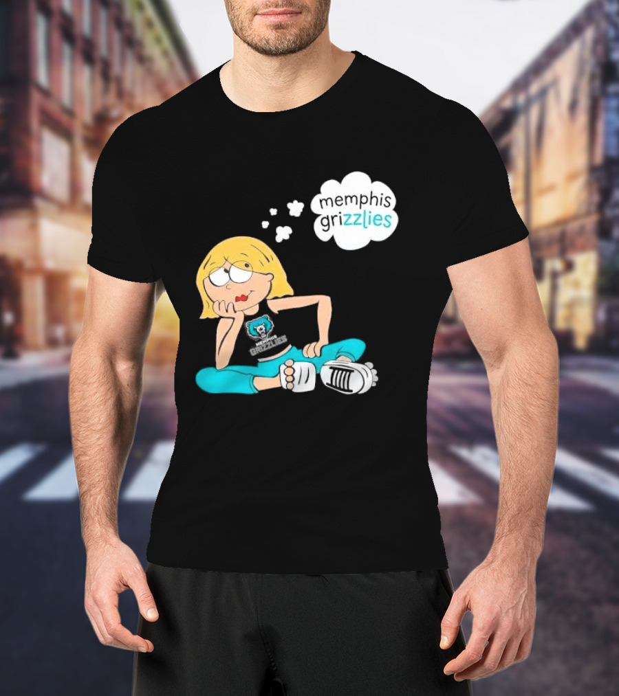 Memphis Grizzlies NBA Cartoon Blonde Girl Daydreaming Thought Bubble T-Shirt