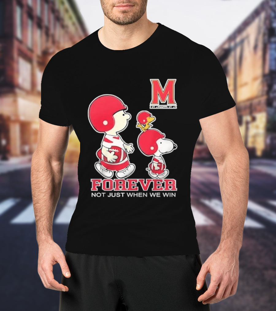 Charlie Brown And Snoopy Forever Loyalty Maryland Terrapins Fan T-Shirt