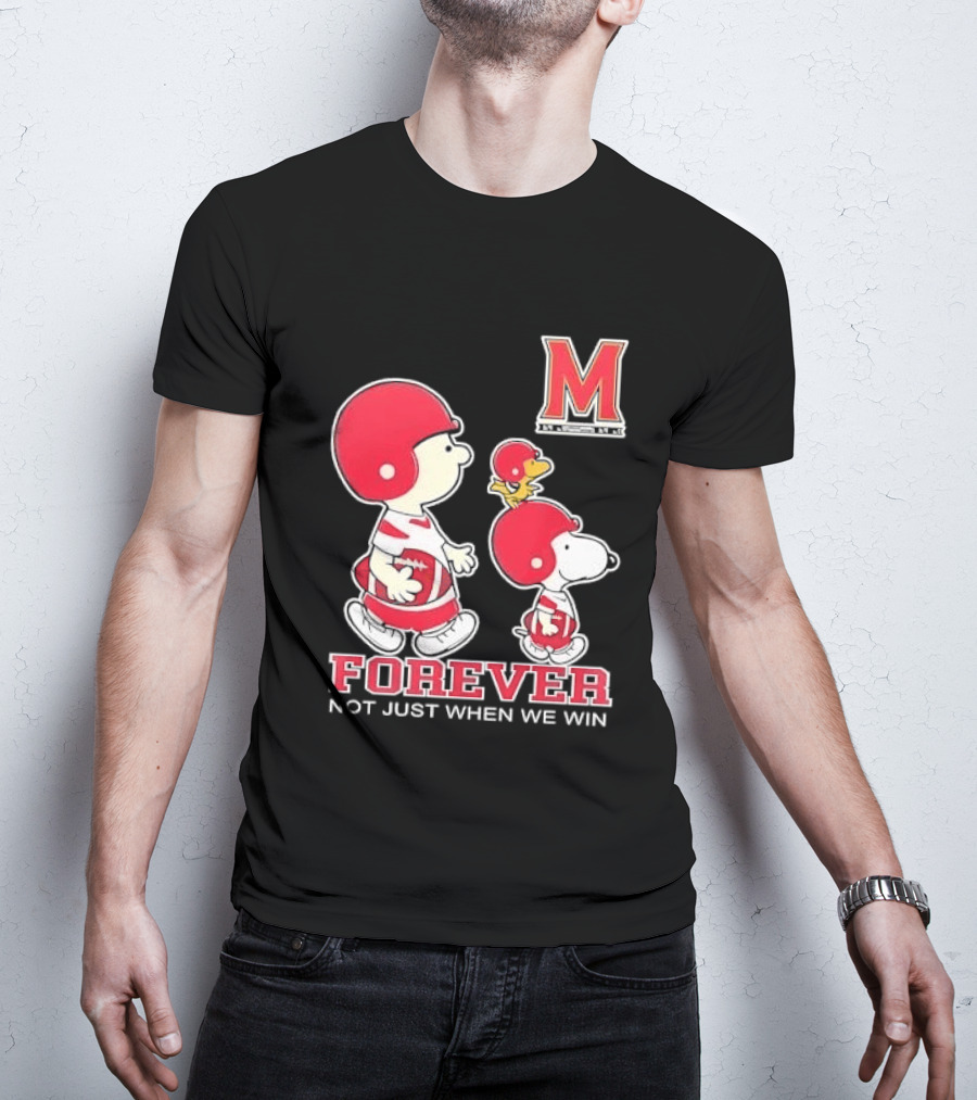 Charlie Brown And Snoopy Forever Loyalty Maryland Terrapins Fan T-Shirt