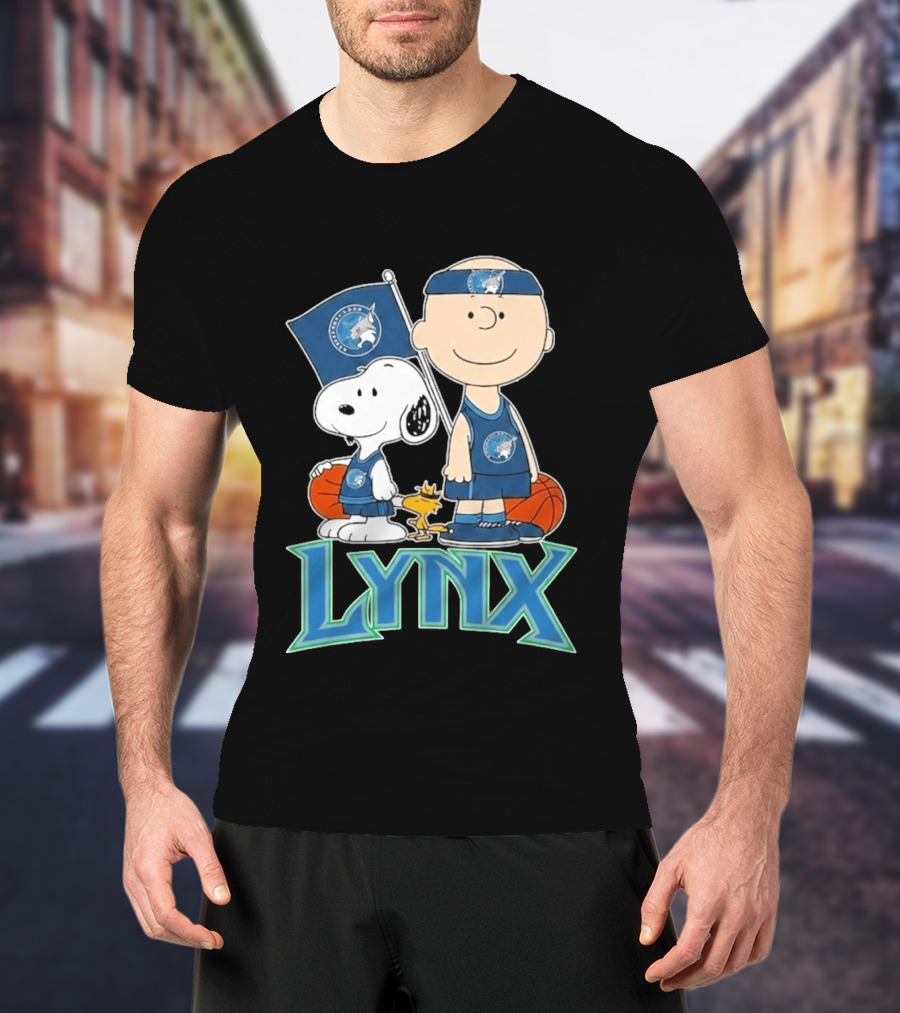 Minnesota Lynx Snoopy Charlie Brown WNBA Basketball Woodstock T-Shirt