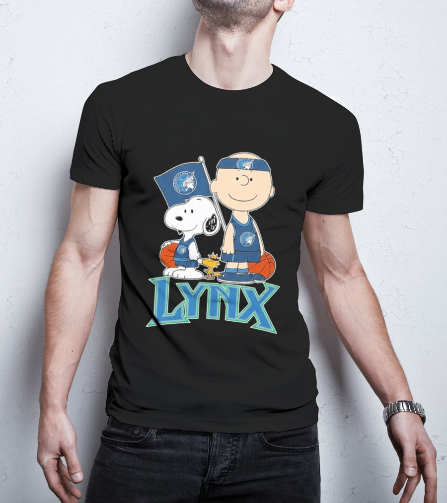 Minnesota Lynx Snoopy Charlie Brown WNBA Basketball Woodstock T-Shirt