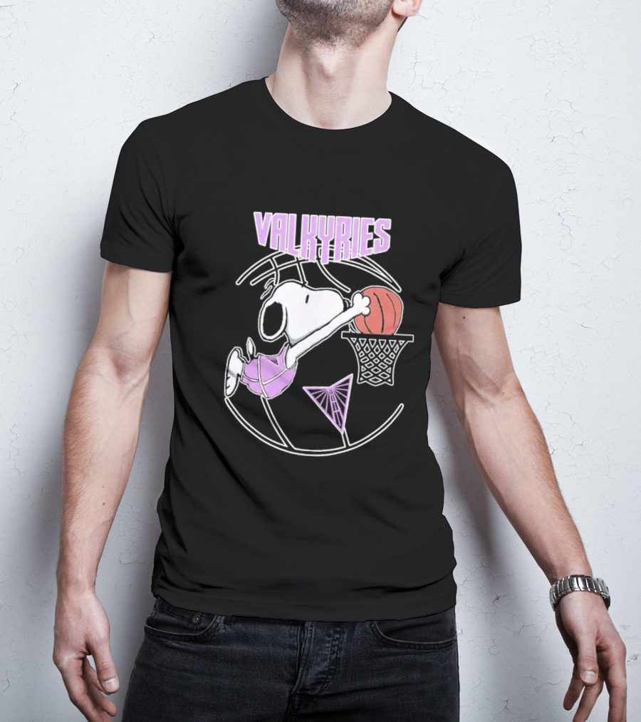 Snoopy Valkyries Basketball Dunk WNBA Golden State T-Shirt