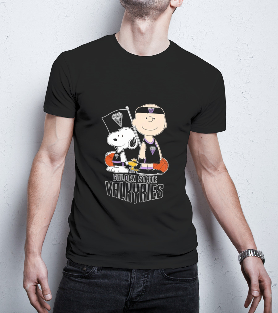 Golden State Valkyries Charlie Brown Snoopy WNBA Basketball T-Shirt