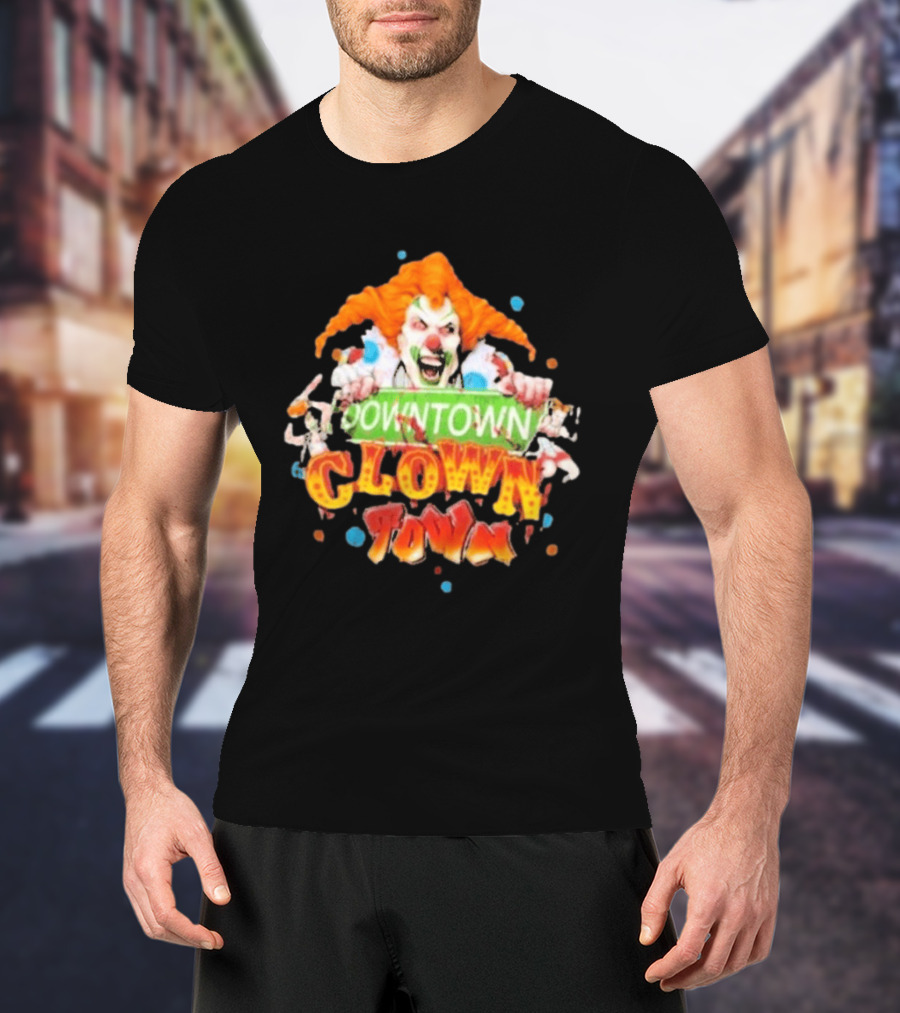Halloween Horror Nights Downtown Clown Town Creepy Carnival Clown T-Shirt