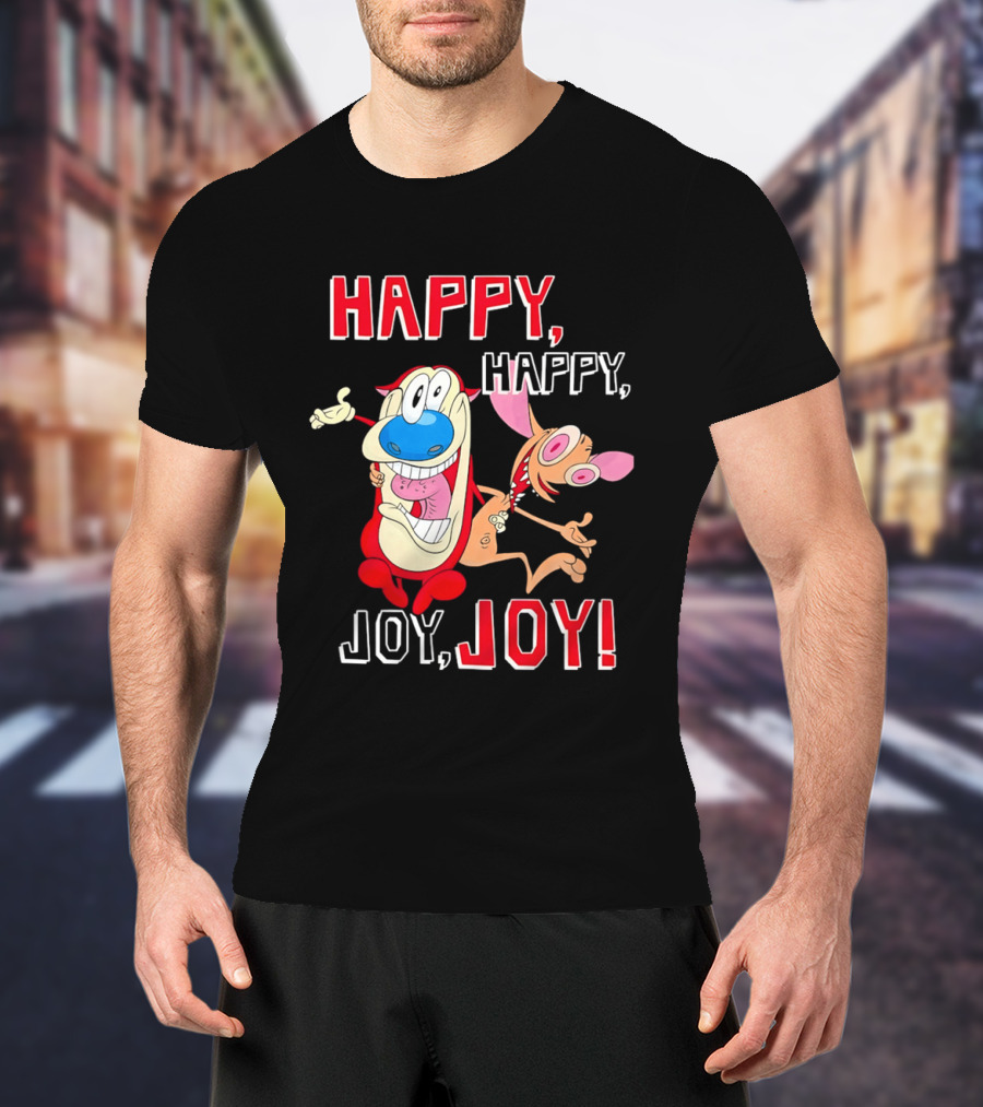 Happy Happy Joy Joy Ren Stimpy Characters T-Shirt