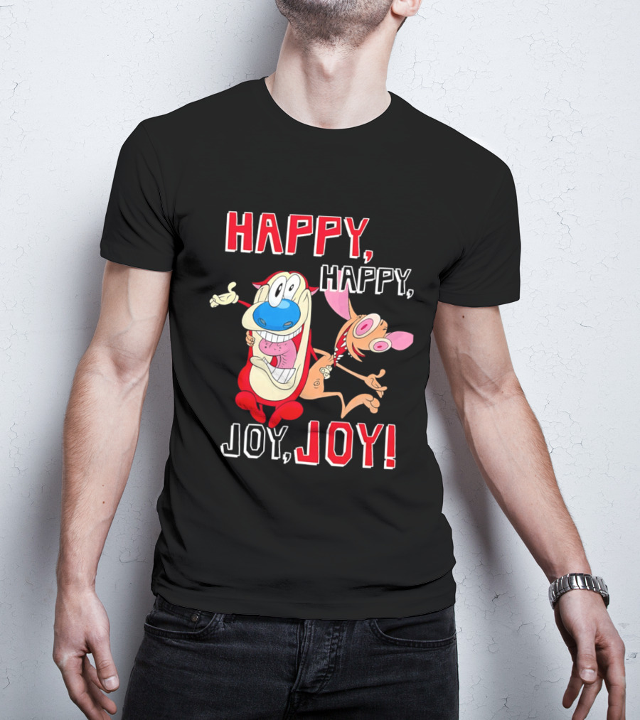 Happy Happy Joy Joy Ren Stimpy Characters T-Shirt