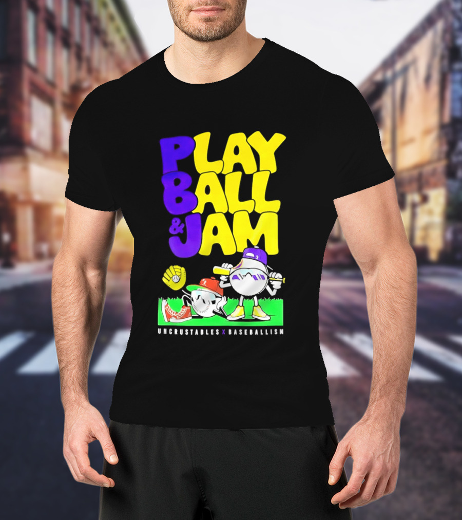 Play Ball Jam Uncrustables Baseball Fun T-Shirt