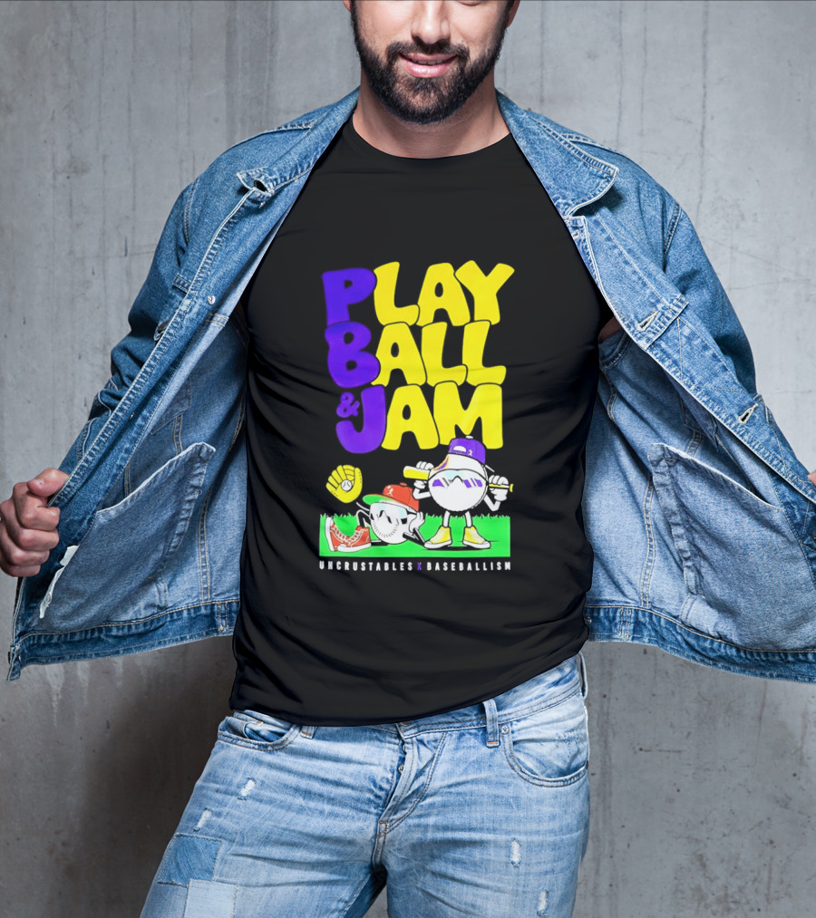 Play Ball Jam Uncrustables Baseball Fun T-Shirt