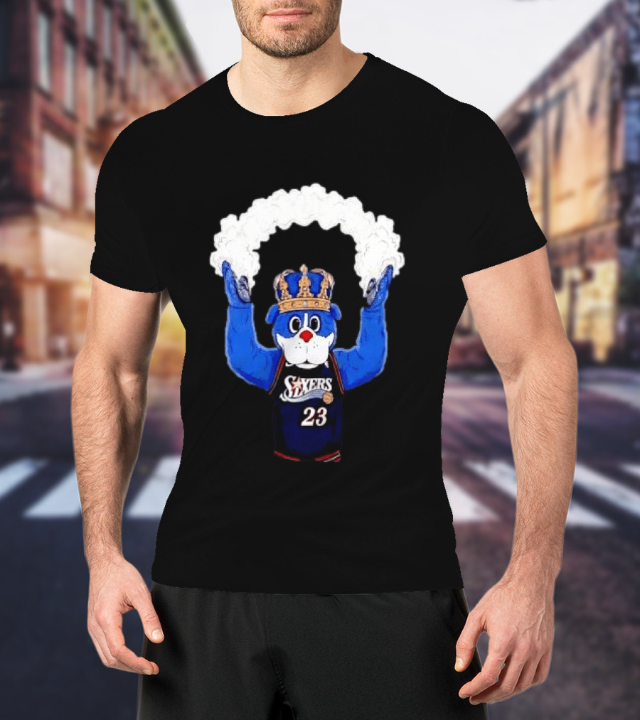 Philadelphia 76ers Franklin The Dog Mascot With Crown NBA 23 Play The Suns T-Shirt