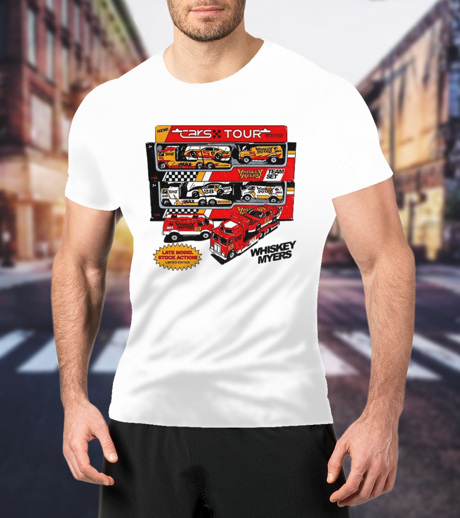 NEW Cars Tour Whiskey Myers Team Set Late Model Stock Action Limited Edition T-Shirt
