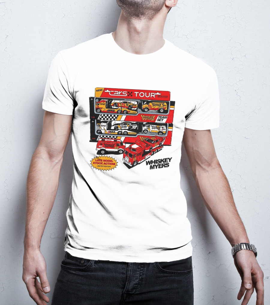 NEW Cars Tour Whiskey Myers Team Set Late Model Stock Action Limited Edition T-Shirt