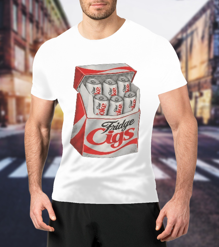 Fridge Cigs Box With Diet Coke Cans T-Shirt
