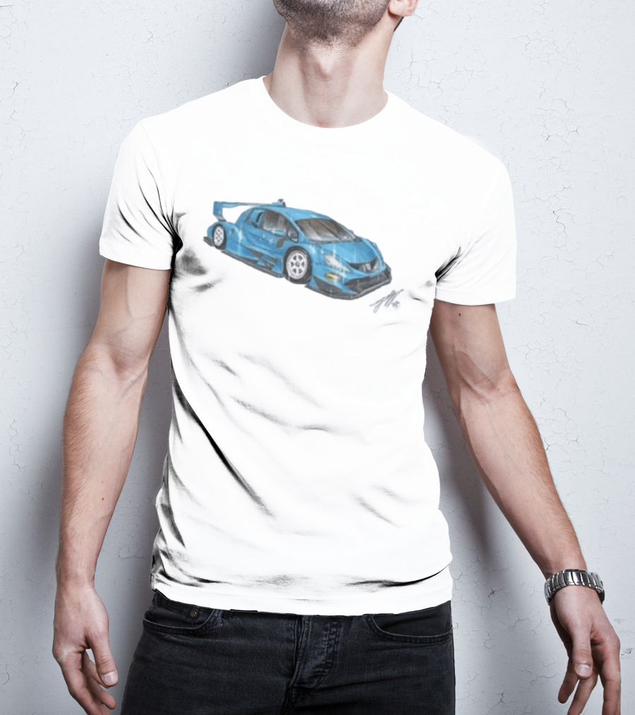 Grentperez Fig Blue Race Car T-Shirt
