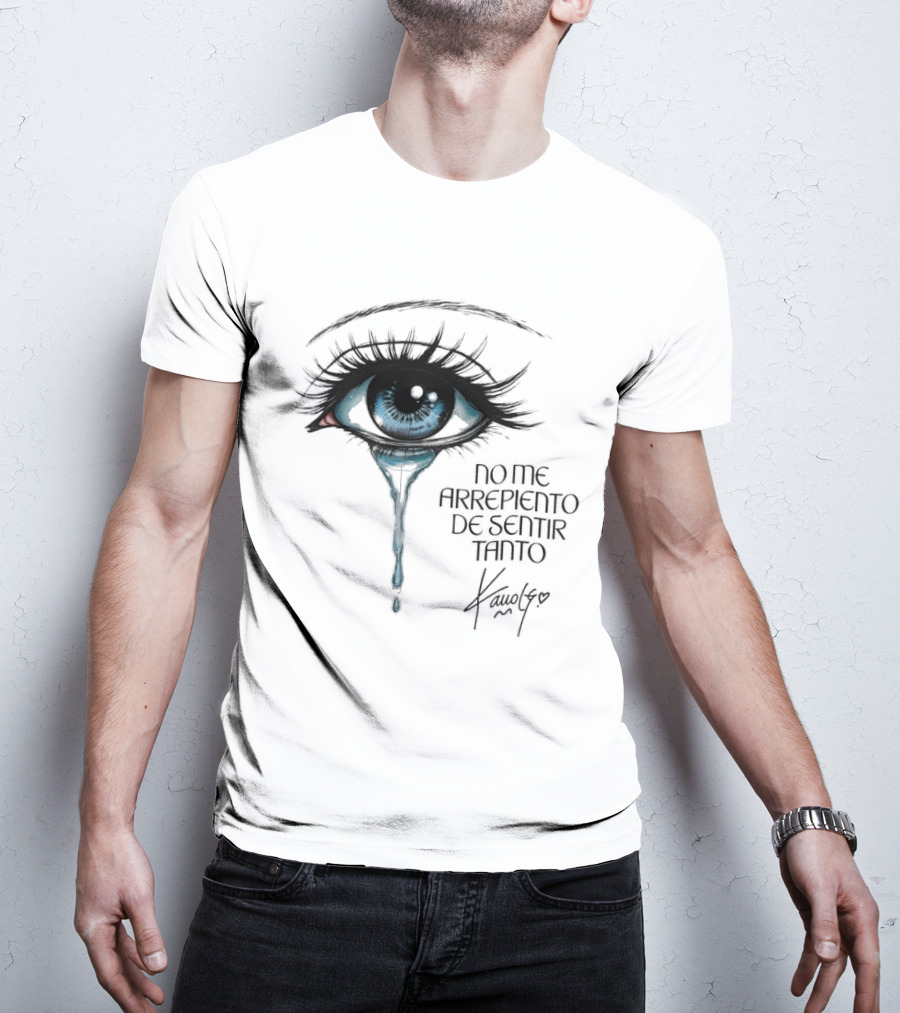 Karol G No Me Arrepiento De Sentir Tanto Crying Blue Eye T-Shirt