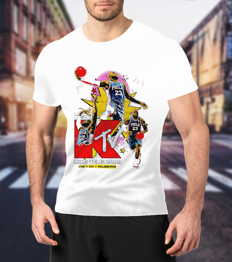 King Television Philadelphia 23 Philadelphia 76ers NBA KTV MTV Live T-Shirt