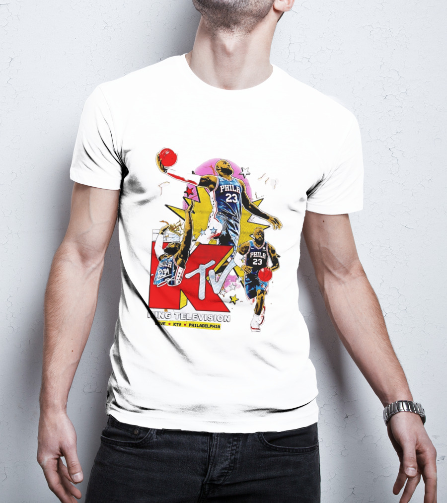 King Television Philadelphia 23 Philadelphia 76ers NBA KTV MTV Live T-Shirt