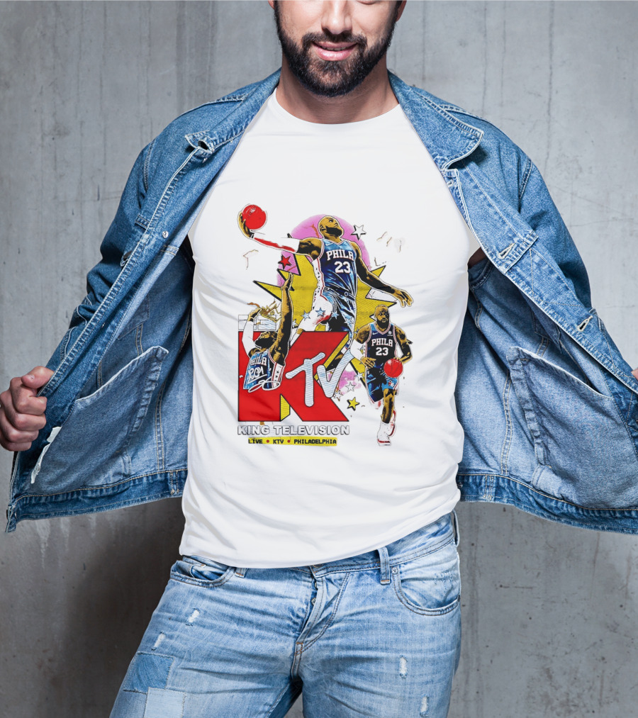 King Television Philadelphia 23 Philadelphia 76ers NBA KTV MTV Live T-Shirt