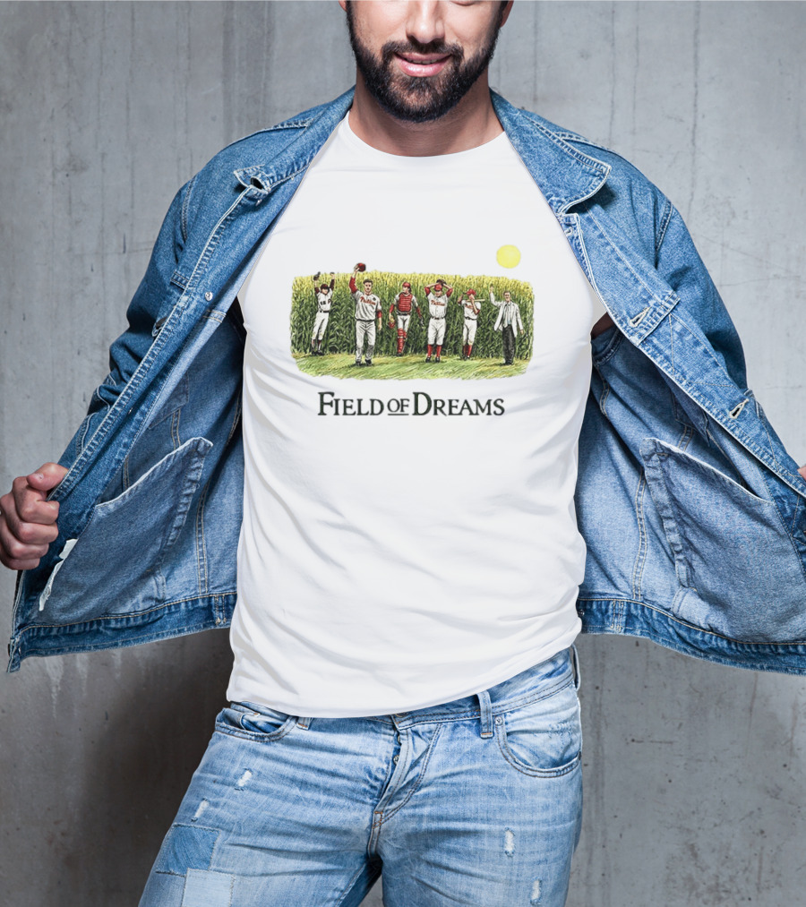 Philadelphia Phillies Baseball Go Phils Field Of Dreams Cornfield Players Scene T-Shirt