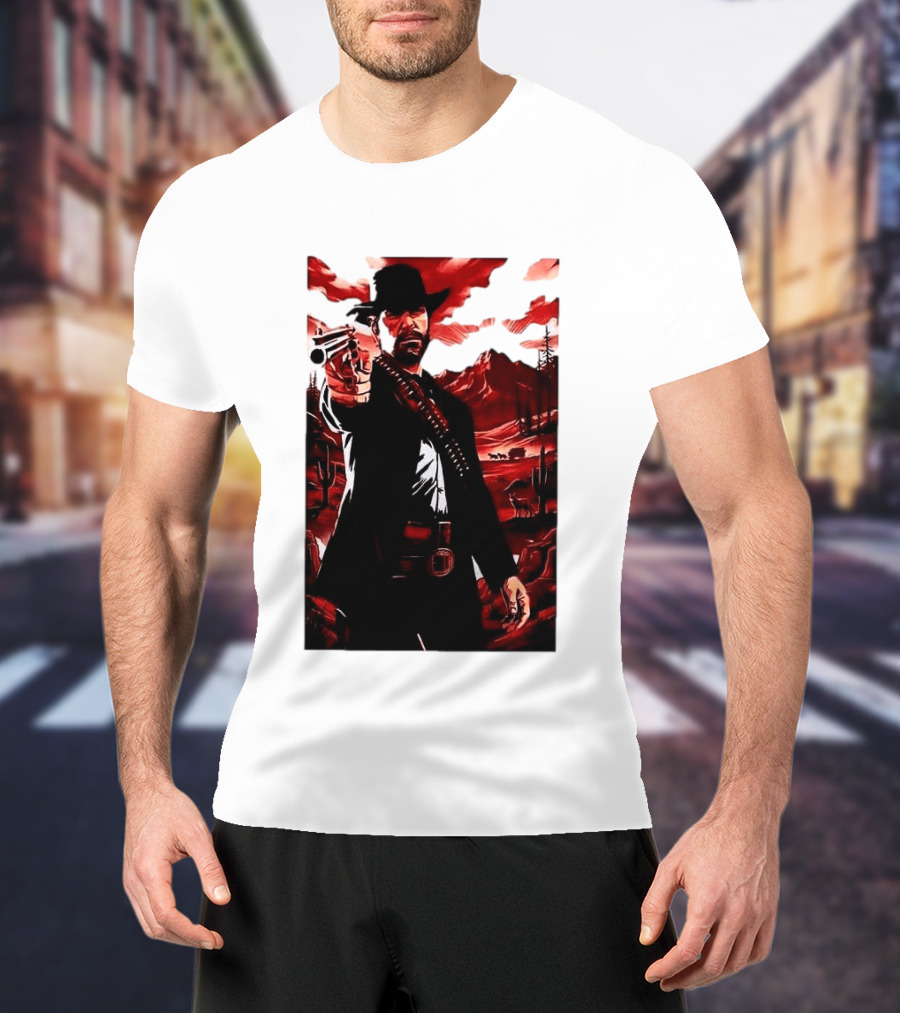 Red Dead Redemption 2 Cowboy Illustration Best Game Ever Made T-Shirt