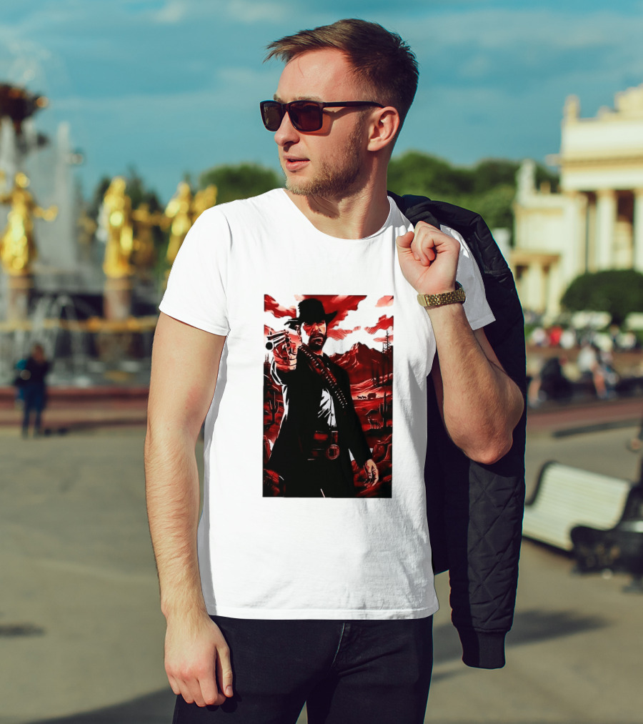 Red Dead Redemption 2 Cowboy Illustration Best Game Ever Made T-Shirt