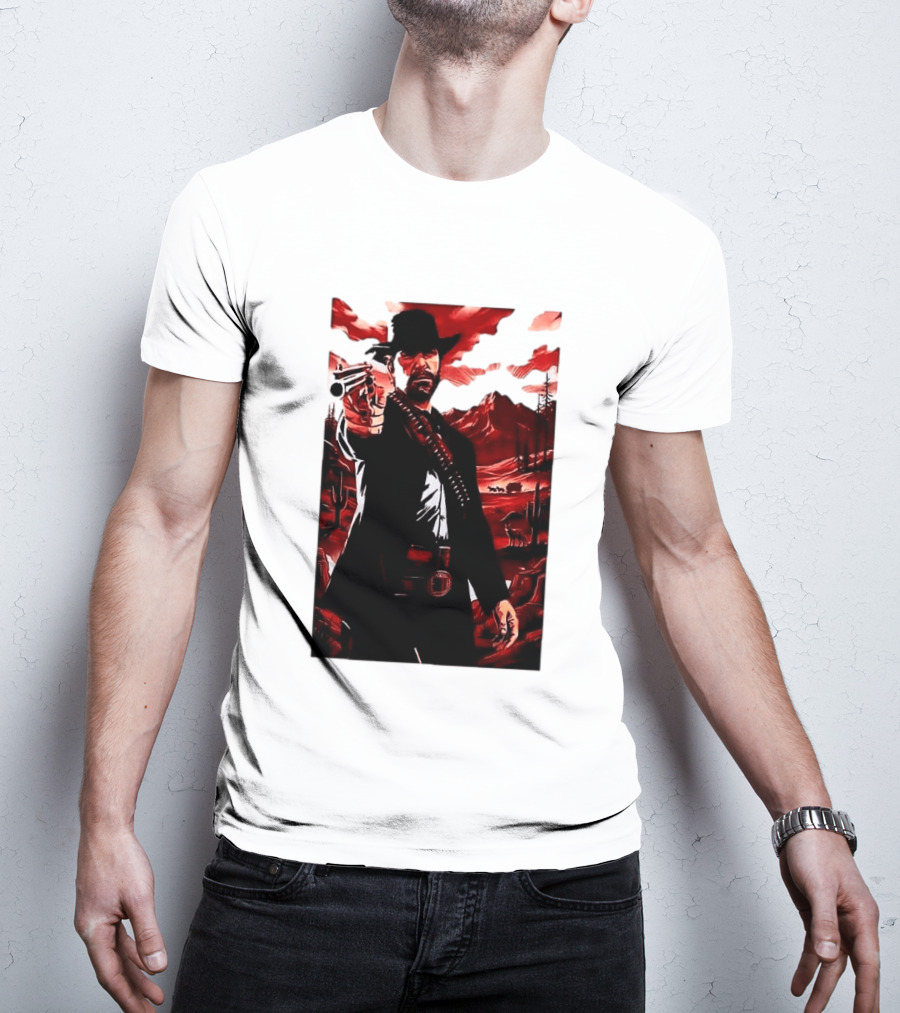 Red Dead Redemption 2 Cowboy Illustration Best Game Ever Made T-Shirt
