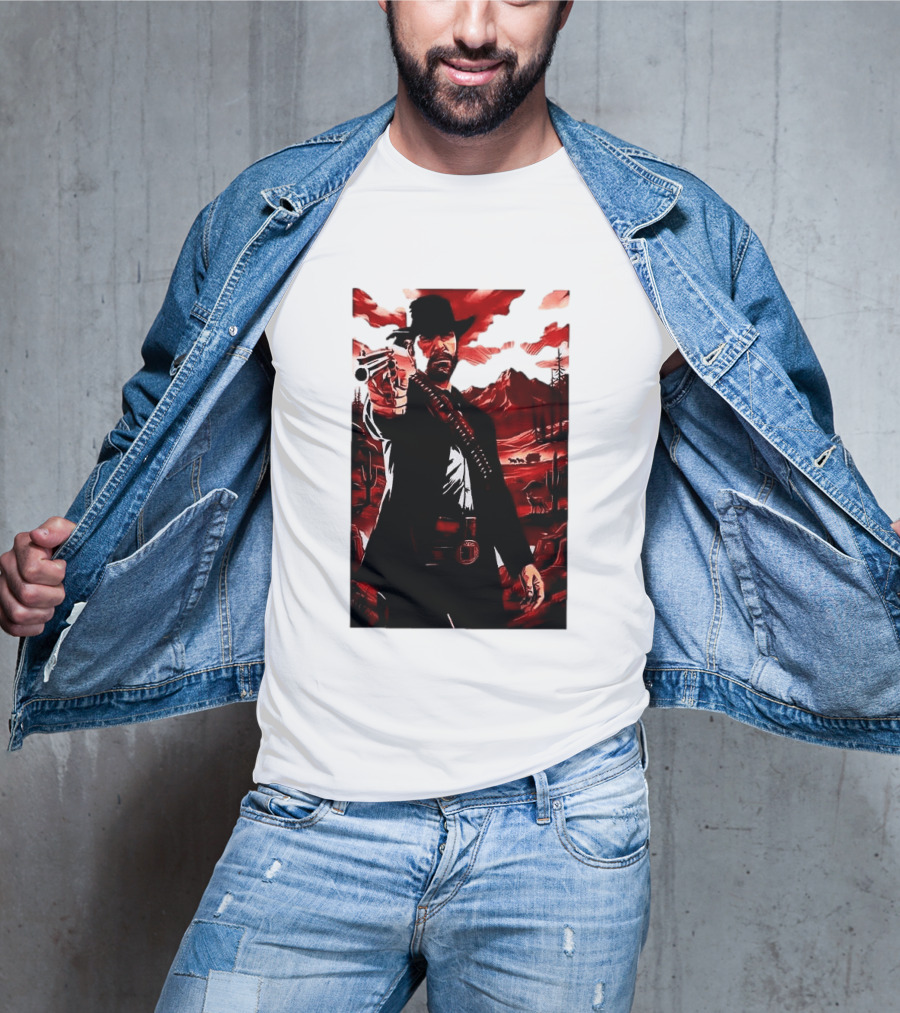 Red Dead Redemption 2 Cowboy Illustration Best Game Ever Made T-Shirt