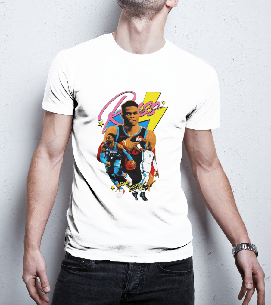 Russell Westbrook Oklahoma City Thunder NBA Russ Basketball Player Iconic Moments T-Shirt