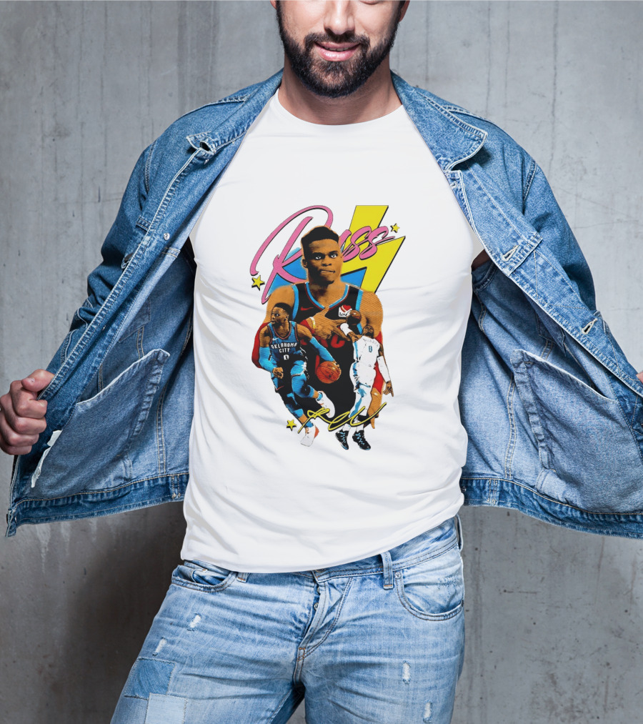 Russell Westbrook Oklahoma City Thunder NBA Russ Basketball Player Iconic Moments T-Shirt