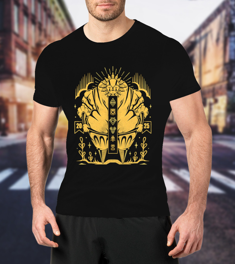 2025 Sun God Symbols Ornate Geometric Motif T-Shirt
