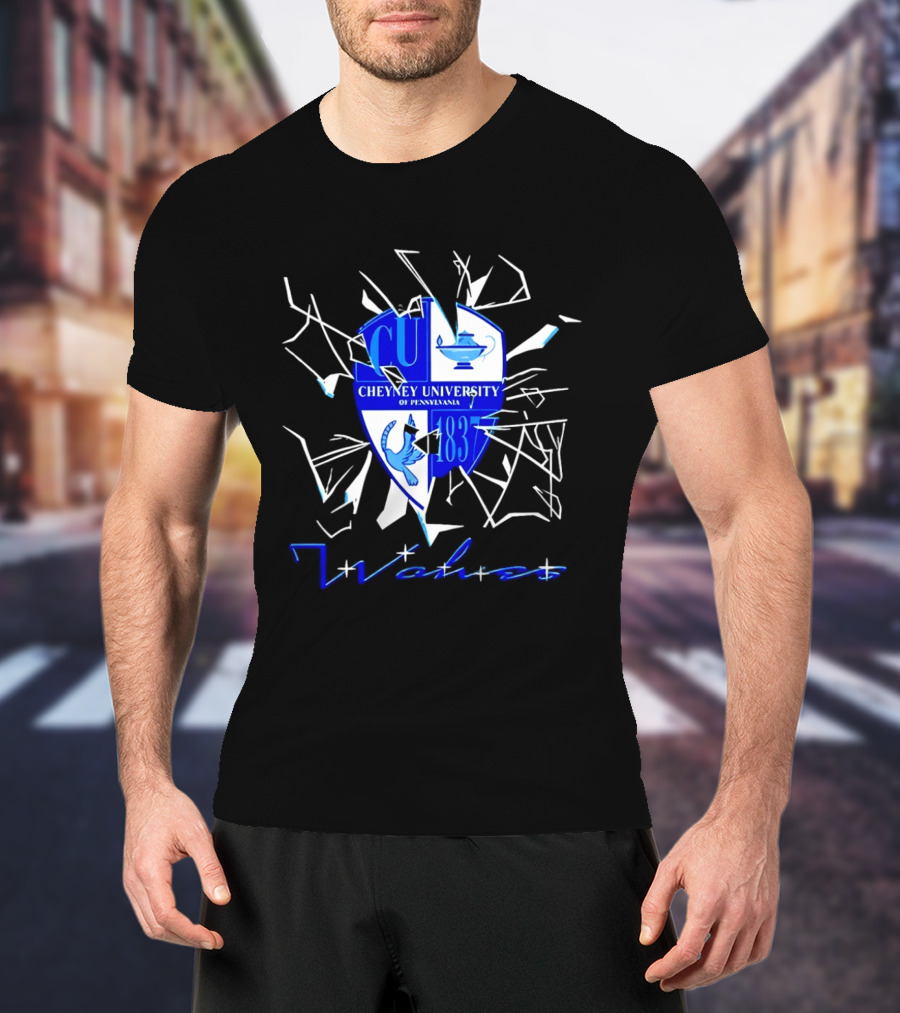 Cheyney University Pennsylvania 1837 Shattered Glass Wolves T-Shirt