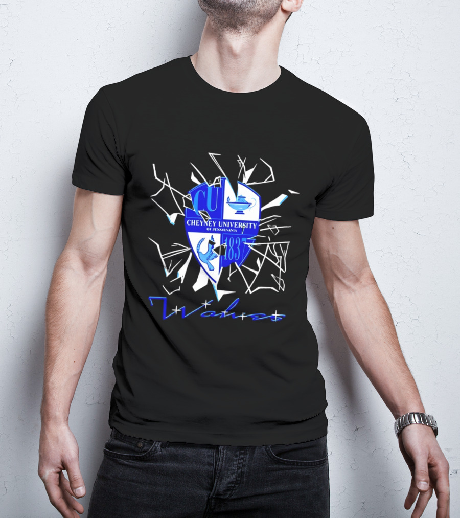 Cheyney University Pennsylvania 1837 Shattered Glass Wolves T-Shirt